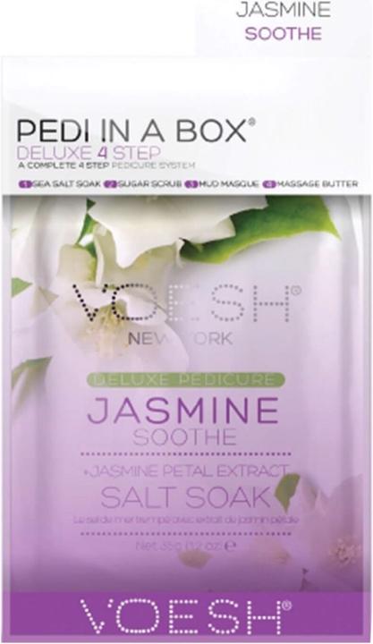 Voesh Pedi In A Box Deluxe 4 Step Jasmine Soothe (Fussbad, Fusscrème & Fussgel)