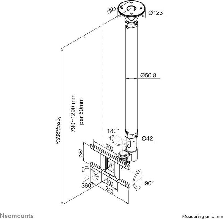 Actual product image Neomounts Fpma-C100 (Ceiling, 30")