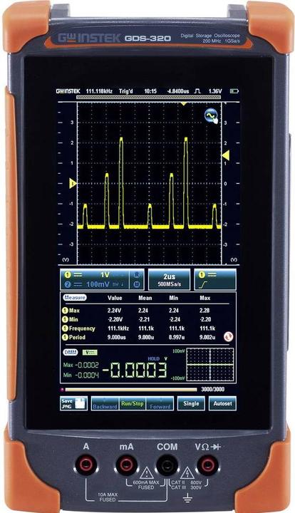 Image du produit GW Instek Oscilloscope à main (scope meter) GDS-320 2 (CAT III 600V, CAT II 300V)