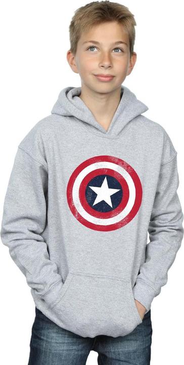 Produktbild Captain America Distressed Shield Kapuzenpullover Jungen (152, 158)