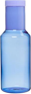 Actual product image Design Letters Carafe Tube en verre 1 L Blue (1 l)