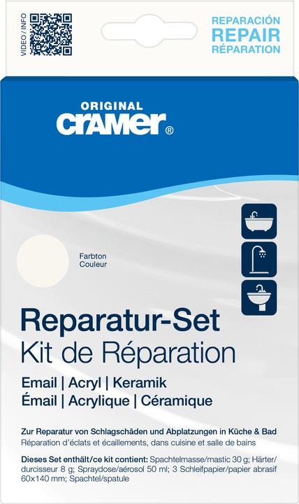 Produktbild Cramer Reparatur-Set für Keramik, Email und Acryl (Alpinweiss)