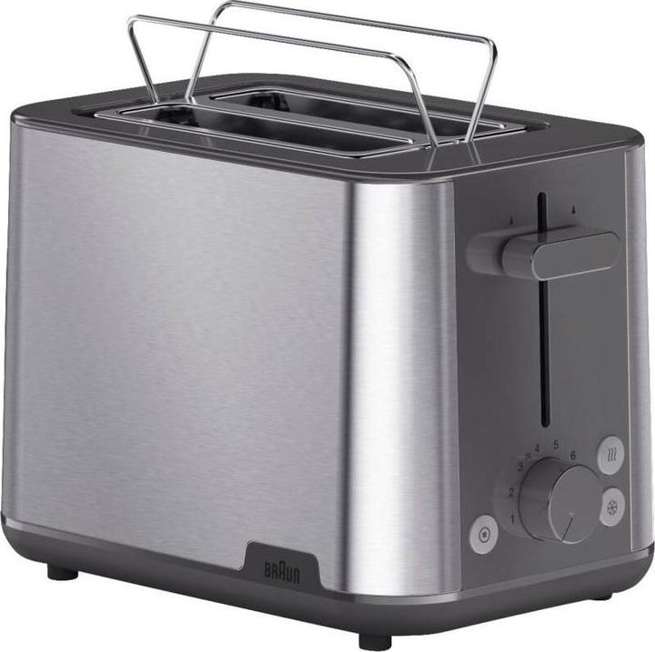 Braun Toaster PurShine HT 1510 GY (edelstahl/grau, 900 Watt, f?r 2 Scheiben Toast)
