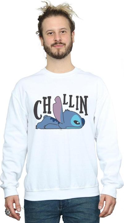 Actual product image Disney Mens Lilo And Stitch Chillin Sweatshirt (XL)