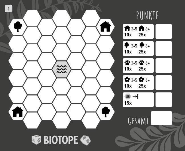 Produktbild Würfelspiel: Biotope - Wer schafft den besten Lebensraum? (Deutsch)