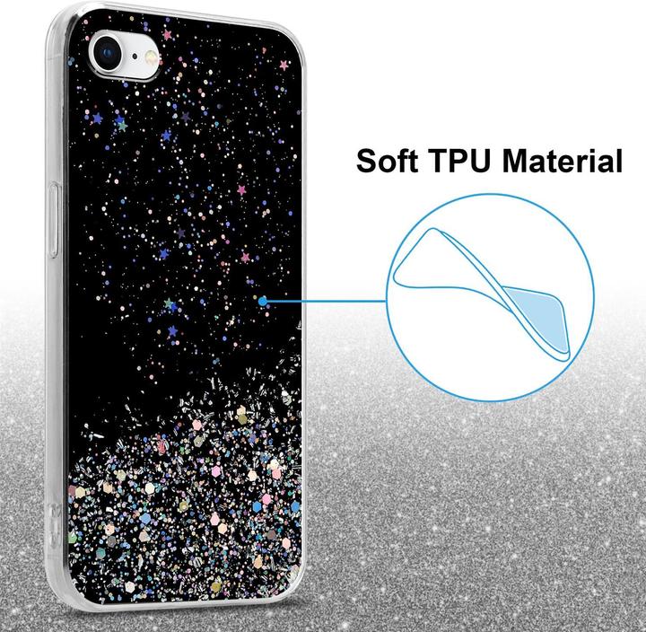Actual product image Cadorabo TPU cover sparkling glitter (Apple iPhone 7, Apple iPhone SE (2nd Gen))
