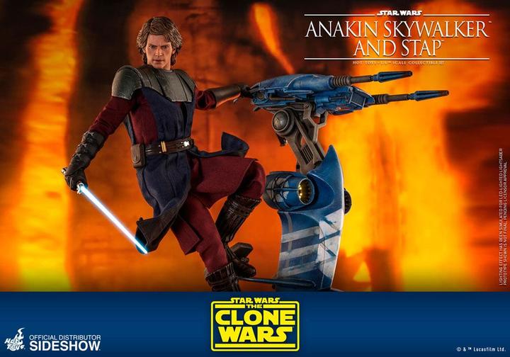 Actual product image Hot Toys Star Wars - The Clone Wars "Anakin Skywalker & STAP" 1/6 Scale Figure