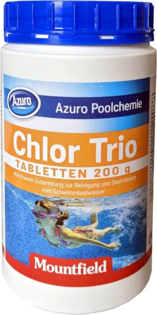 Produktbild Mountfield Azuro Chlor Trio Multifunktionstabletten inkl. Flockungsmittel/Algizid/Viruzid 1 kg