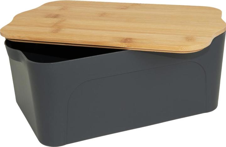 Actual product image Swiss Natura Storage box with lid, metal and bamboo, 28 x 18 x 10.5 cm