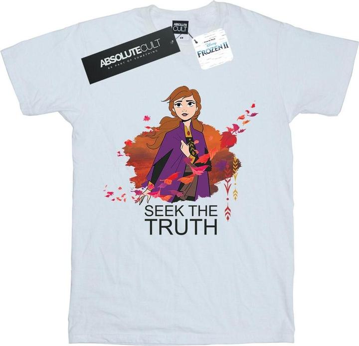 Actual product image Disney Womens/Ladies Frozen 2 Anna Seek The Truth Wind Cotton Boyfriend T-Shirt (5XL)