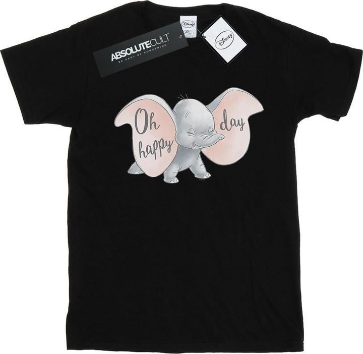 Actual product image Disney Womens/Ladies Dumbo Happy Day Cotton Boyfriend T-Shirt (XL)