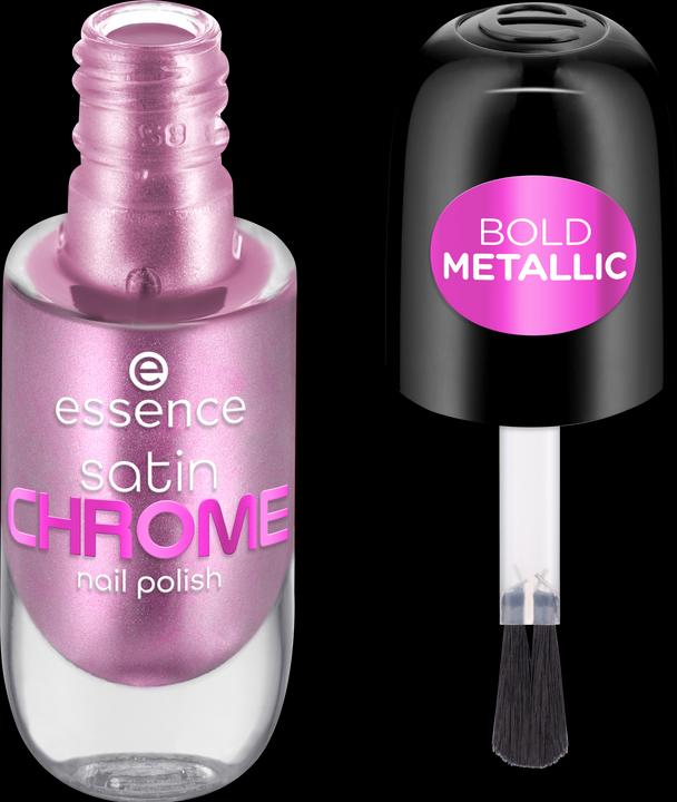 Produktbild essence satin CHROME nail polish (Artificial Pinktelligence, Farblack)