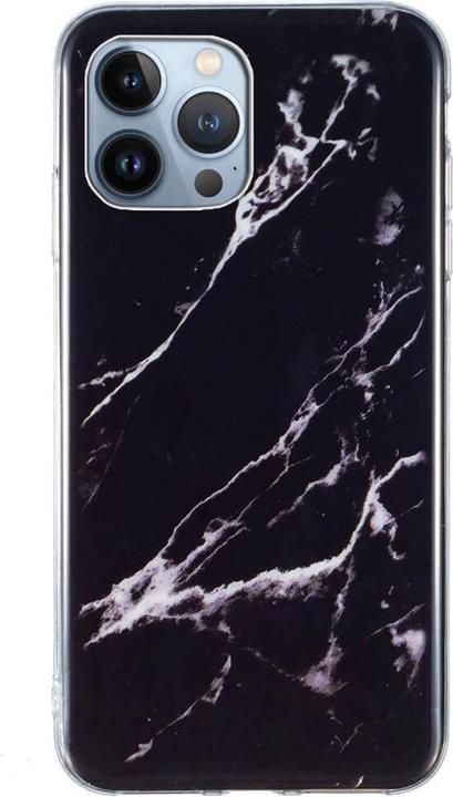 Image du produit Cover-Discount iPhone 15 Pro Max - Étui en caoutchouc silicone Noir Marbre (Apple iPhone 15 Pro Max)