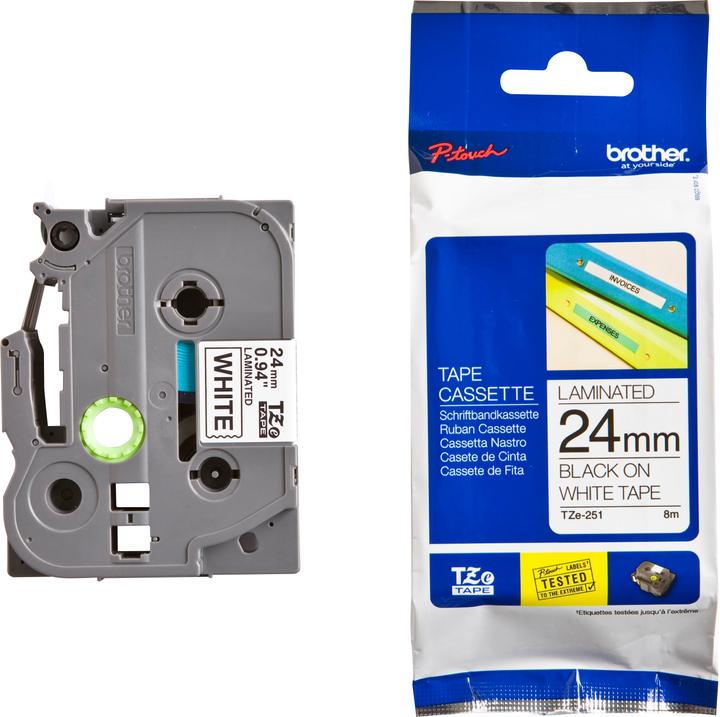 Brother P-Touch Tape (2.40 cm, Weiss)