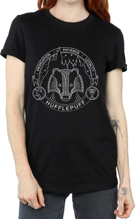 Image du produit Femme/Les femmes Hufflepuff Coton Boyfriend T-Shirt (L)