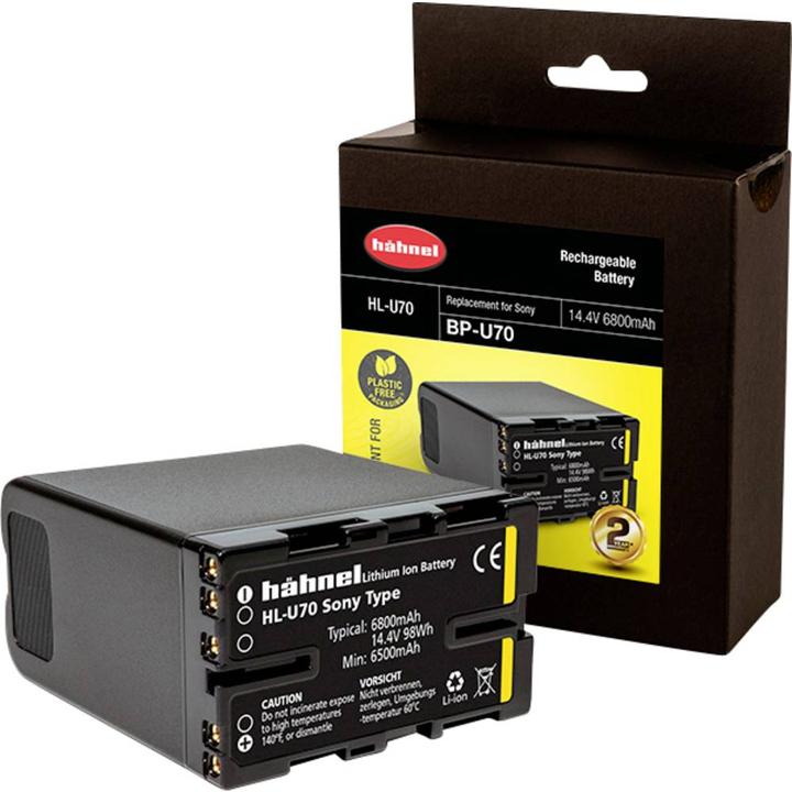Produktbild Hähnel Fototechnik HL-U70 Kamera-Akku ersetzt Original-Akku (Kamera) BP-U70 14.4V 6800 mAh (Kamera Akku)