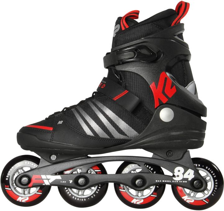 K2 F.I.T. 84 Speed Alu Man Inline Skates (Grösse: 48.0 (US=13.0), black/red) (48)
