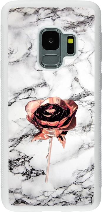 Produktbild PhoneLook Hülle Silikon weiss Marble Rose Gold (Samsung Galaxy S9)