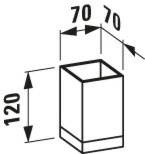 Immagine prodotto Laufen Bicchiere Kartell Boxy, L/A: 70/70/120 mm, H3823300