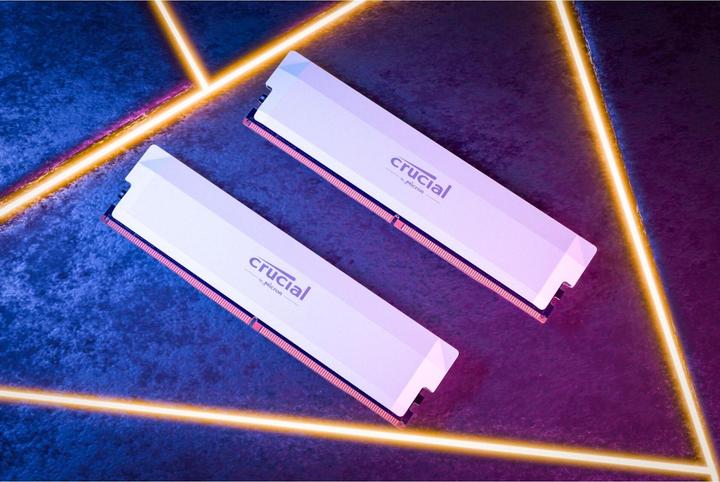 Actual product image Crucial Pro DDR5-6000 Kit 32GB 2x16GB UDIMM white Overclocking (2 x 16GB, 6000 MHz, DDR5 RAM, U-DIMM)