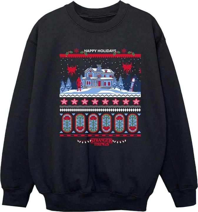 Netflix Stranger Things Fair Isle Sweatshirt Mädchen