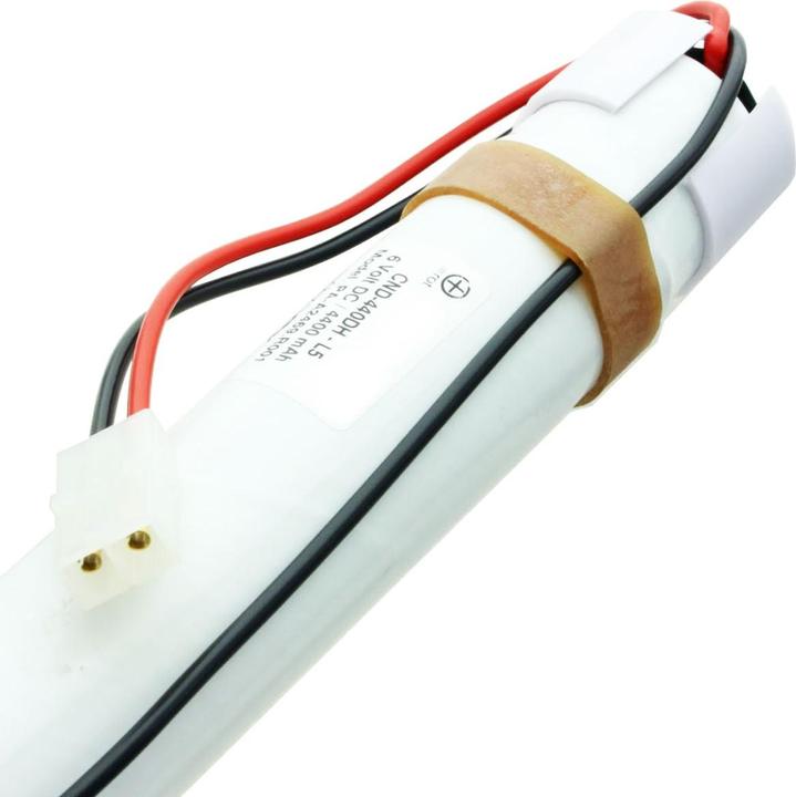 Produktbild AccuCell Notleuchtenakku NiCd 6,0V 4500mAh L1x5 330x37mm (4500 mAh, Ladegerät inkl. Akku)