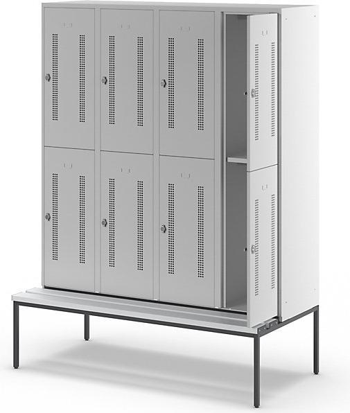 Image du produit Wolf Vestiaire mi-hauteur avec piètement banc (160 cm, 214 cm)