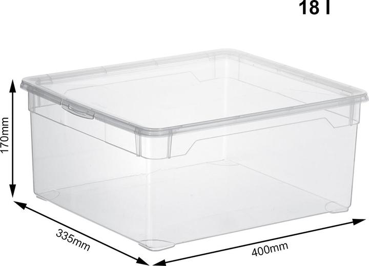 Image du produit Rotho Set Box Sweater 18 l CLEAR (18 l)