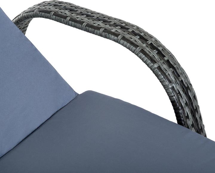 Produktbild Outsunny Rattan-Gartenliege als 3-teiliges Set (200 cm)