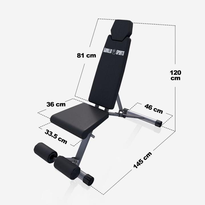 Actual product image Gorilla Sports Faltbare Hantelbank