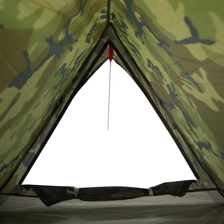 Immagine prodotto VidaXL Tenda da campeggio 2 persone con motivo mimetico impermeabile (Tenda a cupola, 1.40 kg, 2 persone)