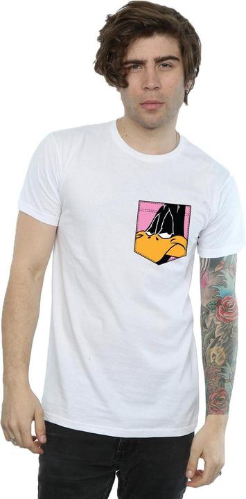 Image du produit Looney Tunes - T-shirt DAFFY DUCK FACE FAUX POCKET - Homme (3XL)