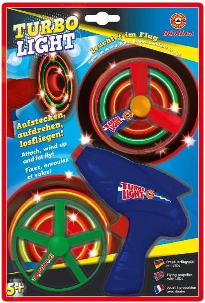 Actual product image Günther Flugspiele Turbolight propeller game with LEDs