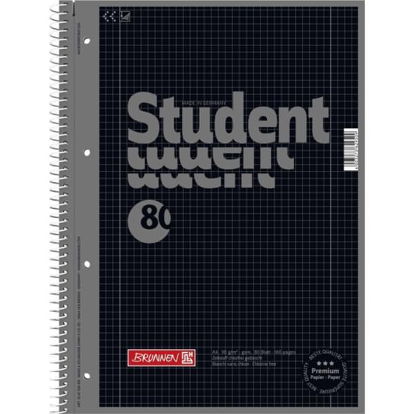 Image du produit Carnet de notes du collège (A4, Quadrillé, Non contraignant)