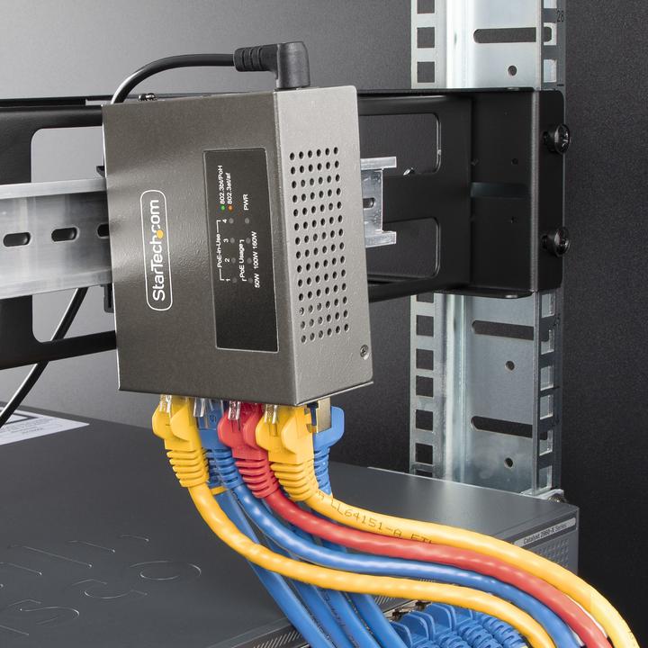 Actual product image StarTech COM 4-Port Multi-Gigabit PoE++ Injector 5/2.5G Ethernet NBASE-T PoE/PoE+/PoE++ 802.3af/802. (802.3bt (PoE++), 802.3af (PoE), 802.3at (PoE+), 160 W)