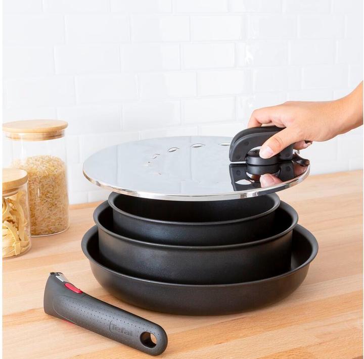 Immagine prodotto Tefal Ingenio G6 Multi Coperchio da 20 a 28 cm in acciaio inox (30.80 cm, Materiale sintetico, Metallo)