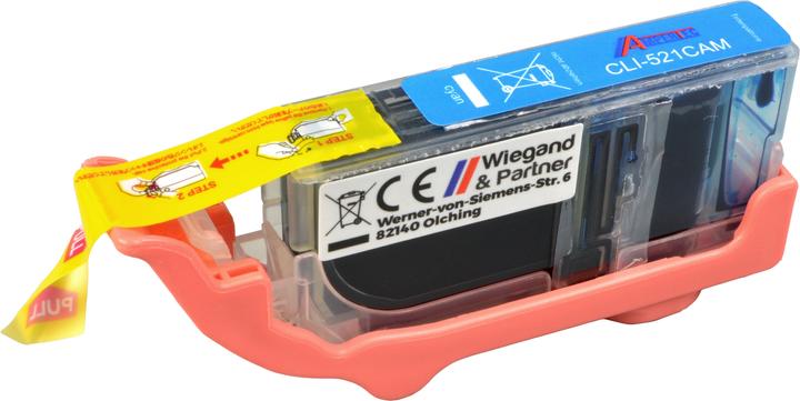 Produktbild Ampertec Tinte ersetzt Canon CLI-521C cyan (C)