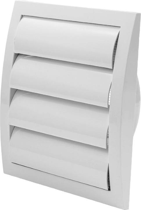 Euro3plast GRILLE WITH SHUTTERS 190X190/D150, WHITE