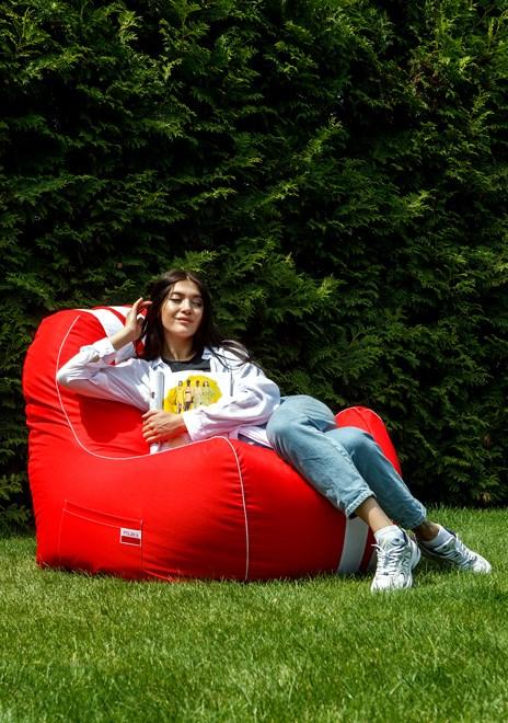 Immagine prodotto Go Gift Borsa pouf Ferrari rosso e bianco XXL 140 x 100 cm Sako