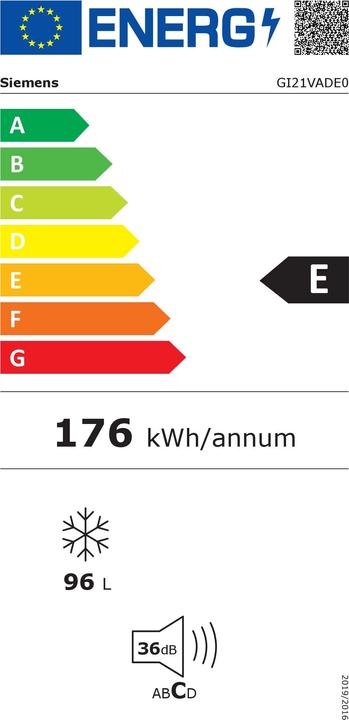 Energie-Label Siemens GI21VADE0 (Einbau, 96 l)