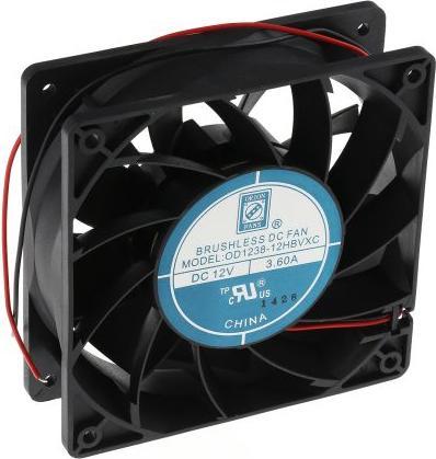 Actual product image Rs Pro DC vane axial fan, 120mm 384cu.m/h 12Vdc (120 mm)