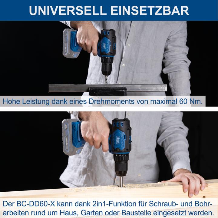 Immagine prodotto Scheppach BC-DD60-X trapano avvitatore a batteria (fai da te)