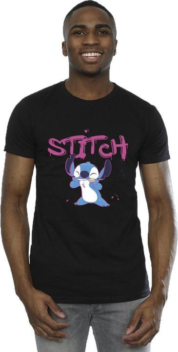 Actual product image Disney Mens Lilo And Stitch Graffiti T-Shirt (XL)