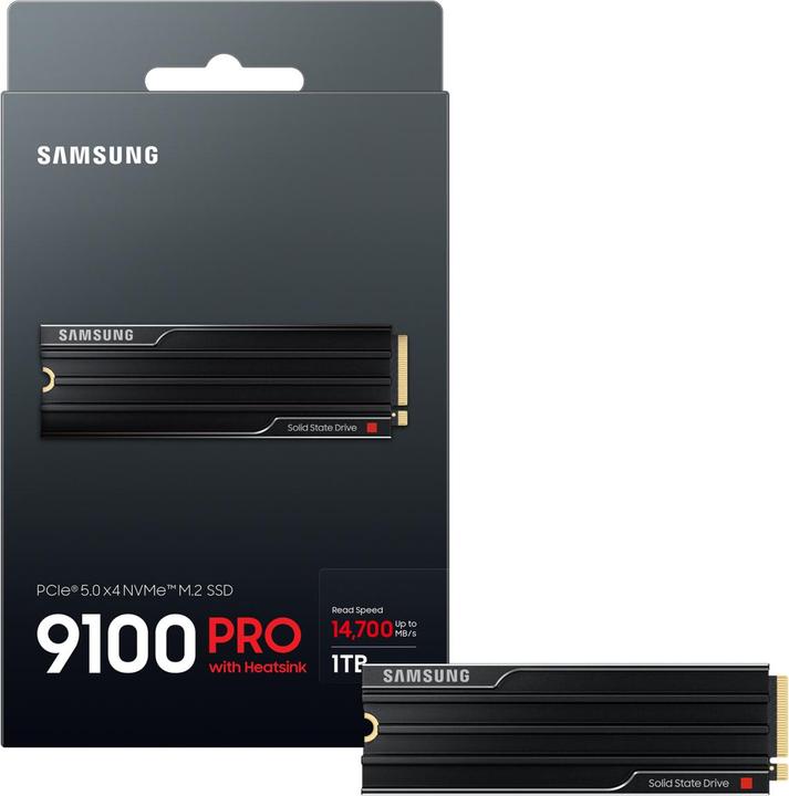Produktbild Samsung 9100 PRO mit Heatsink (1000 GB, M.2 2280)