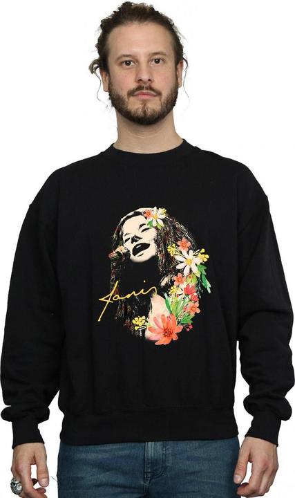 Actual product image Janis Joplin Mens Floral Pattern Sweatshirt (L)