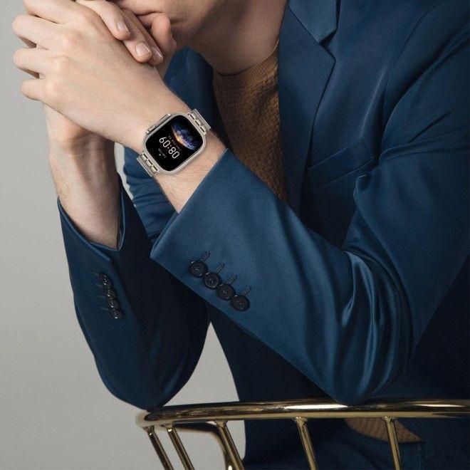 Produktbild MU Classic Stainless Steel Series Edelstahl Armband (42 mm, 44 mm, 45 mm, 24 mm, Edelstahl, Apple Watch Series 1, Apple Watch Series 2, Apple Watch Series 3, Apple Watch Series 4, Apple Watch Series 5, Apple Watch Series 6, Apple Watch Series 7, Apple Watch Series 8, Apple Watch Series 9, Apple Watch SE)