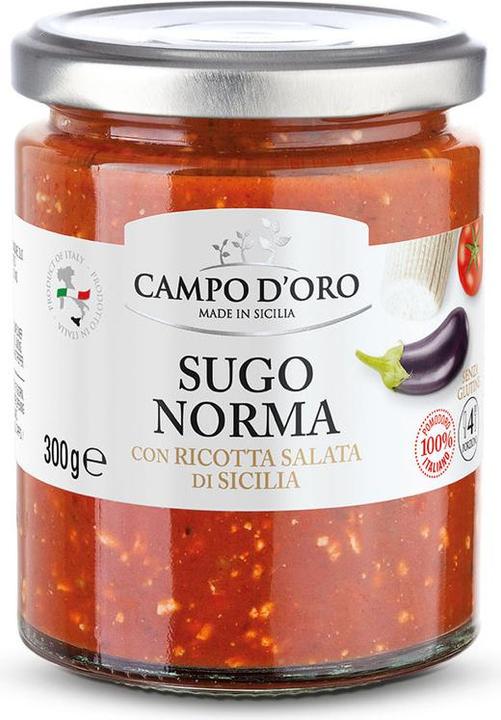 Produktbild Campo D'Oro Sizilianische Tomatensauce mit Auberginen und gesalzener Ricotta (300 g)