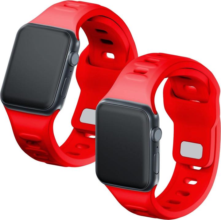 Produktbild 3MK Silicone Watch Strap czerwony/red dla Apple Watch 42/44/45/49mm (Silikon, Edelstahl, 3, 4, 9, Ultra)