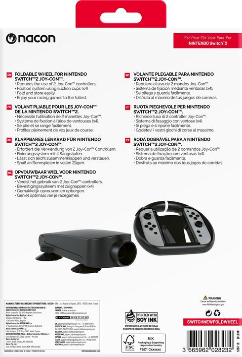 Actual product image Nacon Gaming Foldable Wheel (Switch 2)