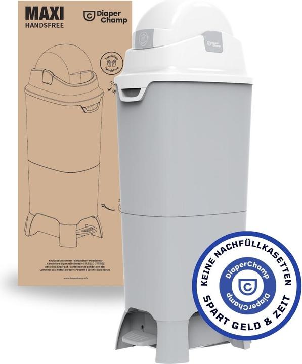 Produktbild Diaper Champ Windeleimer One Maxi Handsfree 120 l Silber